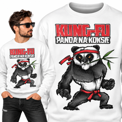 BLUZA ŚMIESZNA  PANDA NA KOKSIE